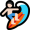 Person Surfing - Light emoji on Microsoft